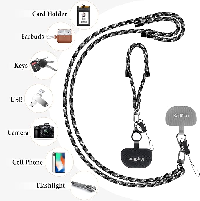 Universal Phone Lanyard with Wrist Strap, Adjustable Crossbody Cell Phone - Image 6