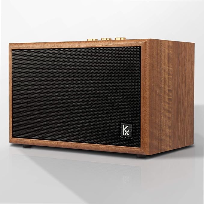 Retro Wooden Bluetooth Speaker, KONEX 40W Vintage Portable Wireless Speaker by Konex+audio