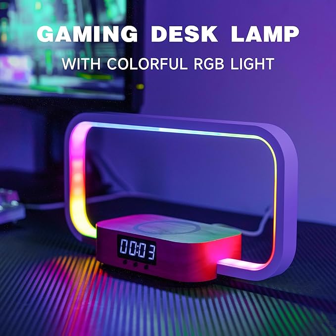 Bedside Lamp with Wireless Charger & USB Port – Touch Control Nightstand Table - Image 5