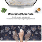 Wildflowers and Insects Desk Mat, Large Cute Flowers Butterflies and - Image 5