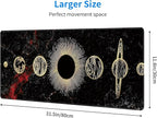 Galaxy Planet Large Mouse Pad, Gaming Keyboard Desk Pad, Extended Mouse Mat - Image 3