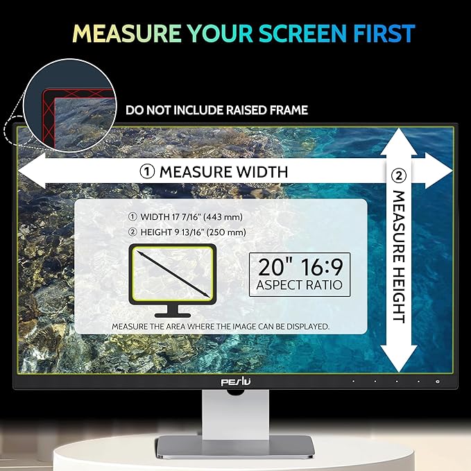 20 Inch Privacy Screen for Computer Monitor 16:9 Aspect Ratio, Eye Protection - Image 2