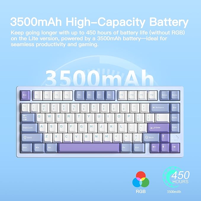 KEEBMONKEY WOBKEY Rainy 75 CNC Aluminum HMX/JWK/Cocoa Switches Triple-Mode - Image 3