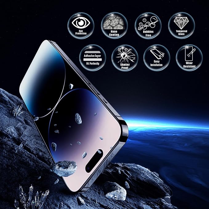 Screen Protector for iPhone 14 Pro, HD Clear, 9H Hardness, No Bubbles, Case - Image 5