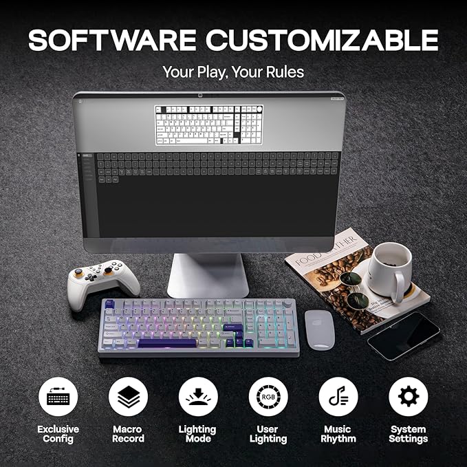 EPOMAKER Galaxy100 QMK/VIA Wireless Mechanical Keyboard - Image 7
