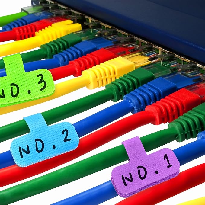 80 Pieces Self-Adhesive Cable Labels Multi-Color Cord Wire Labels, Nylon - Image 6
