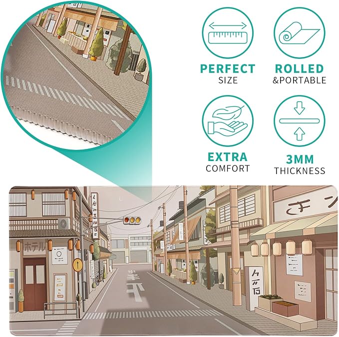 Tokyo Street Mouse Pad Anime Japanese Desk Mat Kawaii Large Gaming Mousepad XL - Image 5