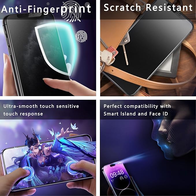 9H Tempered Glass, Anti-Glare, Full Coverage, Anti-Fingerprint, Auto Dust - Image 6