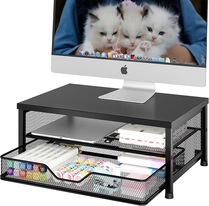 Desk Organizers and Accessories, 2-Tier Computer Monitor Stand Riser - Image 9