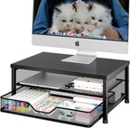 Desk Organizers and Accessories, 2-Tier Computer Monitor Stand Riser - Image 9