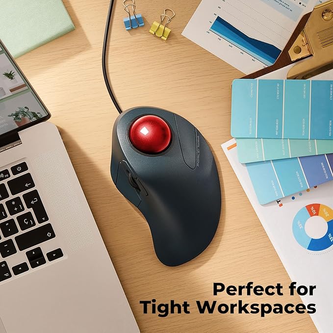 Wired Trackball Mouse for Large Hands, Ergonomic Design Reduces Wrist & Muscle - Image 7