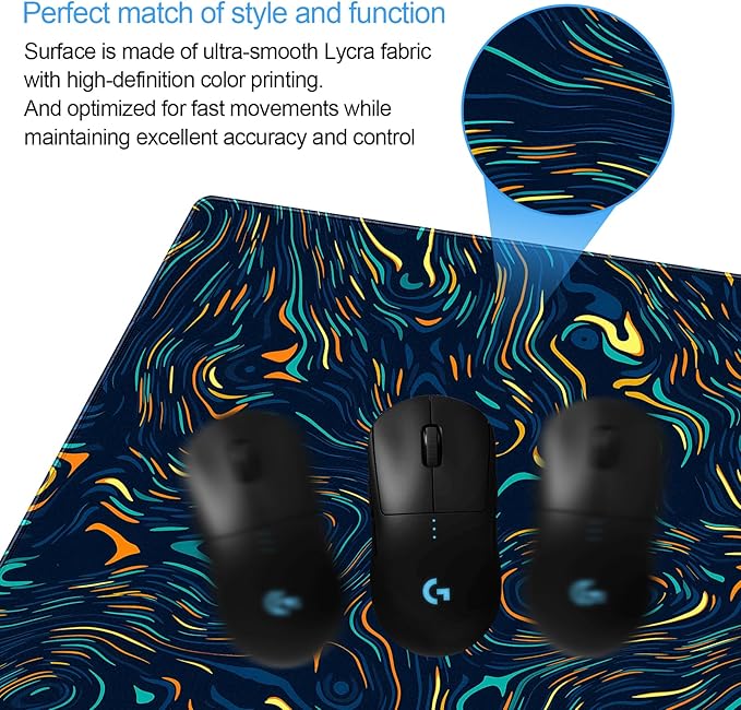 Abstract Starry Sky Swirl Gaming Desk Mat - Image 3