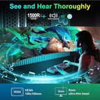 SANSUI Curved Monitor 27 inch 100Hz USB Type-C Computer Monitor - Image 4