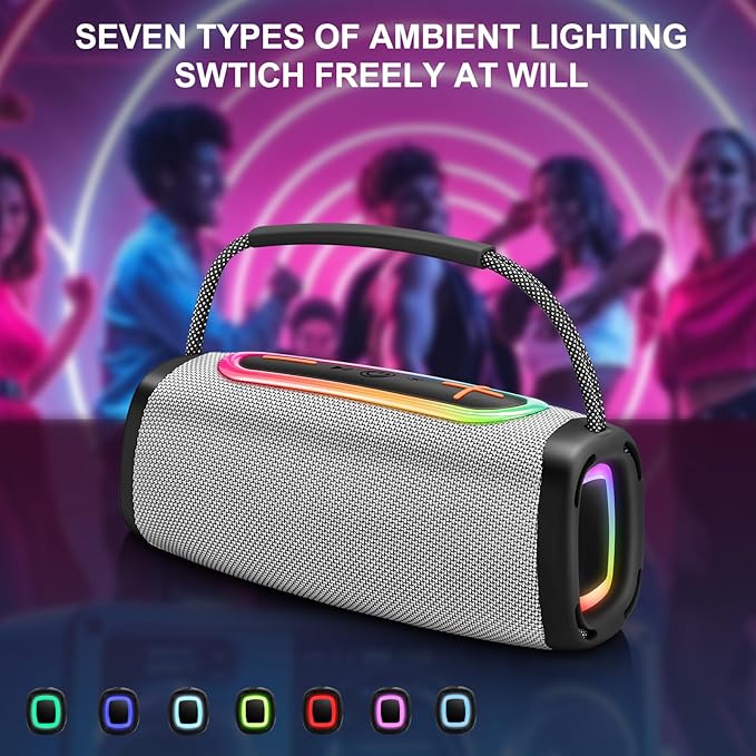 Bluetooth Speaker 60W, 36H Playtime BT5.4 Portable Wireless Speaker - Image 3