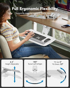 HUANUO Keyboard Tray Under Desk, 360 Adjustable Ergonomic Sliding Keyboard & - Image 2