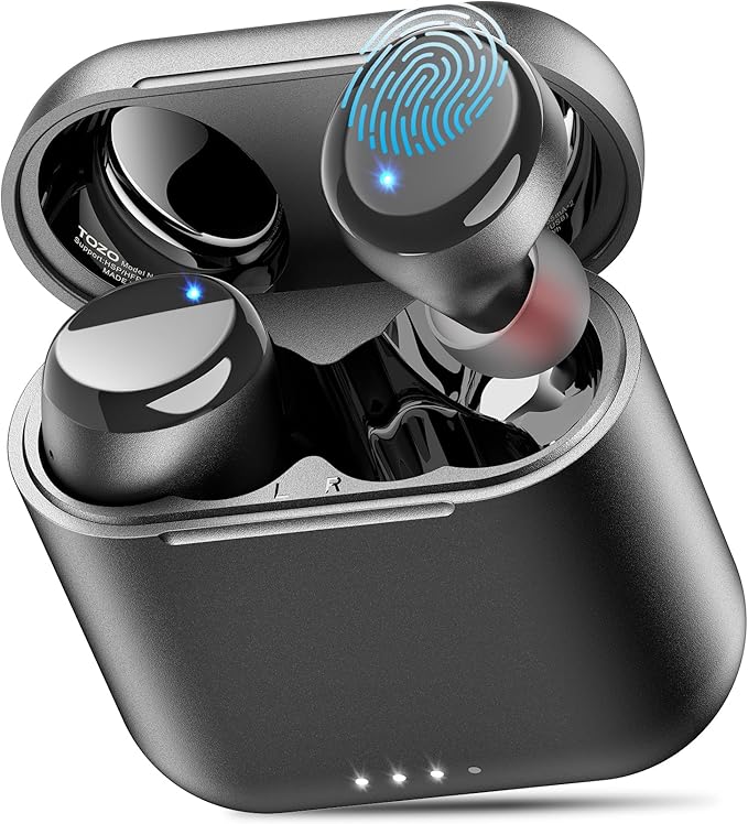 TOZO T6 Wireless Earbuds, Stereo Sound in Ear Headphones, 50 Hours Playtime by TOZO