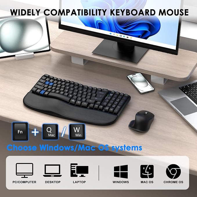 Ergonomic Keyboard and Mouse Combo - Image 7