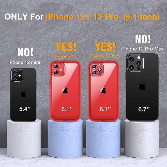 Miracase Glass Series for iPhone 12/12 Pro Case 6.1 inch, Upgraded Full-Body - Image 7