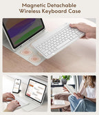 CHESONA Keyboard Case for iPad 11th/10th Generation, Detachable Wireless - Image 4