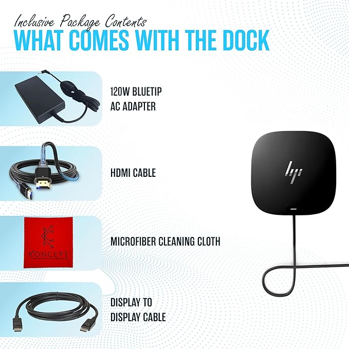 Docking Station for Laptop Dual Monitor and Charging, 5TW10AA / 5TW10UT / - Image 2