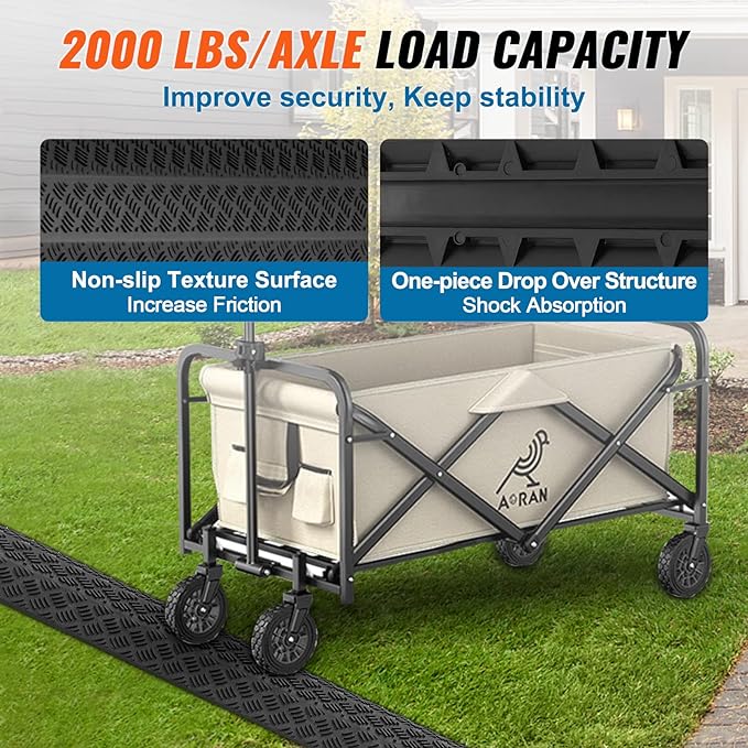 VEVOR Thermoplastic Rubber Drop Over Cable Cover Ramp, 000 lbs/axle Load - Image 5