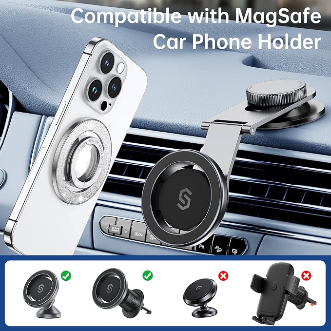Syncwire Magnetic Phone Grip for MagSafe, Bling Magnetic Phone Ring Holder - Image 7