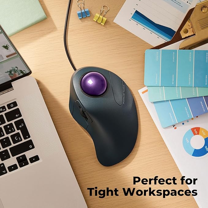 Wired Trackball Mouse for Large Hands, Ergonomic Design Reduces Wrist & Muscle - Image 7