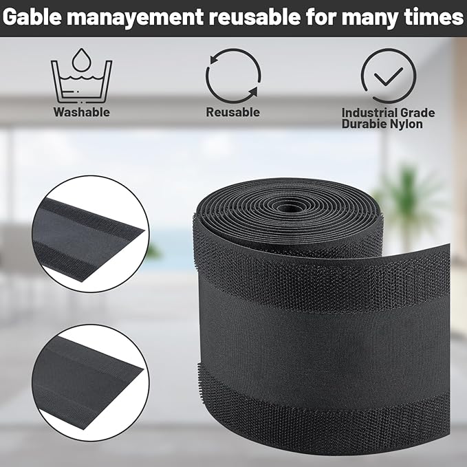 IHKFILAN Carpet Cord Cover Carpet Cable Management Under Desk Cable Grip Strip - Image 4