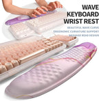 2-in-1 Ergonomic Set, Wave Keyboard Wrist Rest and Massage Slope Mouse Pad - Image 2