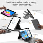 HOU iPad Air 11 Case with Keyboard Detachable Rotatable Magnetic Full - Image 3