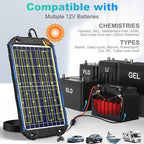 SUNER POWER Waterproof 10W 12V Solar Battery Charger & Maintainer Pro, Built-in - Image 4