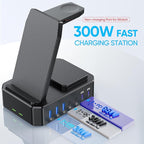 300W Charging Station for Multiple Devices Apple, 10 in 1 Wireless Charger for - Image 4