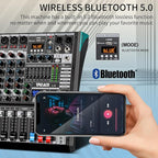 8 Channel Streaming Audio Mixer, Sound Board Mixing Console - Image 2