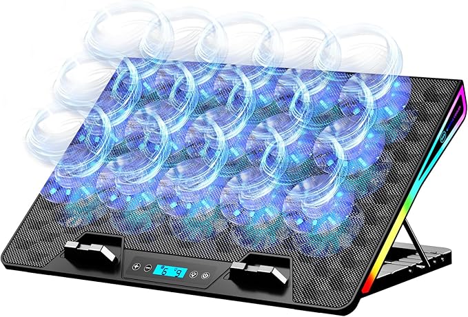 AICHESON Laptop Cooling Pad, 15 Powerful Cooling Fans, Gaming Laptop Cooler by AICHESON