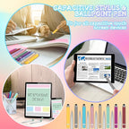 Qilery 30 Pcs Beaded Pens with Stylus Tips Plastic Beaded DIY Stylus 2-in-1 - Image 3