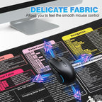 Linoows Excel Shortcut Keys Mouse Pad, Extra Large 31.5 x 11.8 Inch Gaming - Image 8