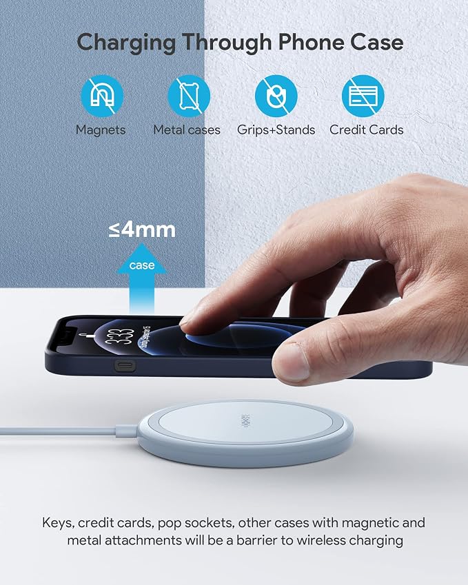 Wireless Charger, 15W Max Fast Wireless Charging Pad 2-Pack Compatible - Image 5