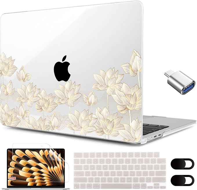 MEEgoodo for M4/M3/M2 MacBook Air 15.3 inch Case 2025 2024 2023, Case Fit Model by MEEgoodo