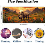 Rhino Gaming Mouse Pad, Sunset Floral and Wildlife Mousepads - Image 3