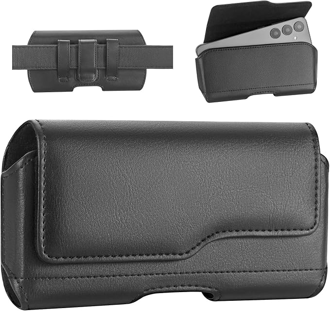 Holster Case for iPhone 15/15, Samsung Galaxy S24/S23/S22/S21, Phone Pouch by NUVAVO