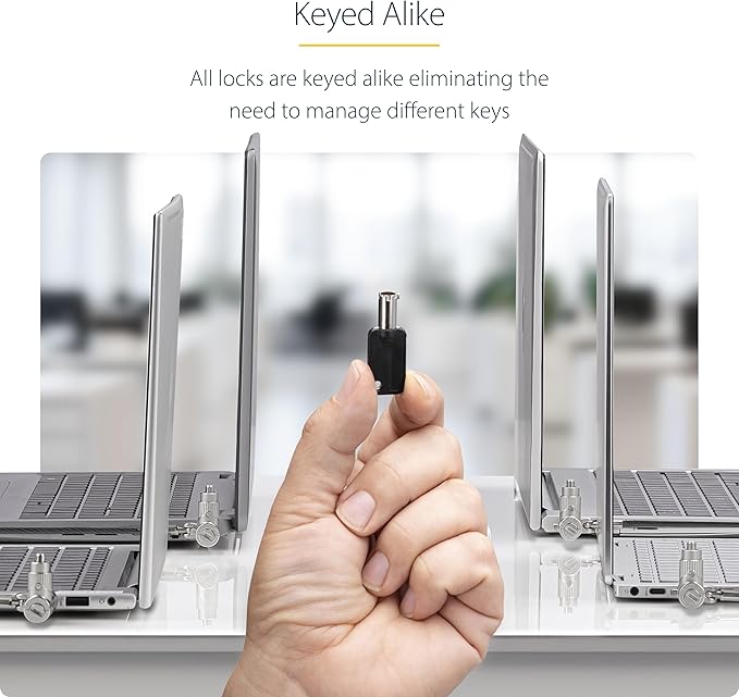 StarTech.com 25-Pack Universal Laptop Lock 6.6ft, Keyed Alike Security Cable - Image 3