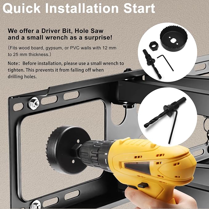 Cord Hider for Wall Mount TV, in Wall Cable Management Kit for Large Capacity - Image 3