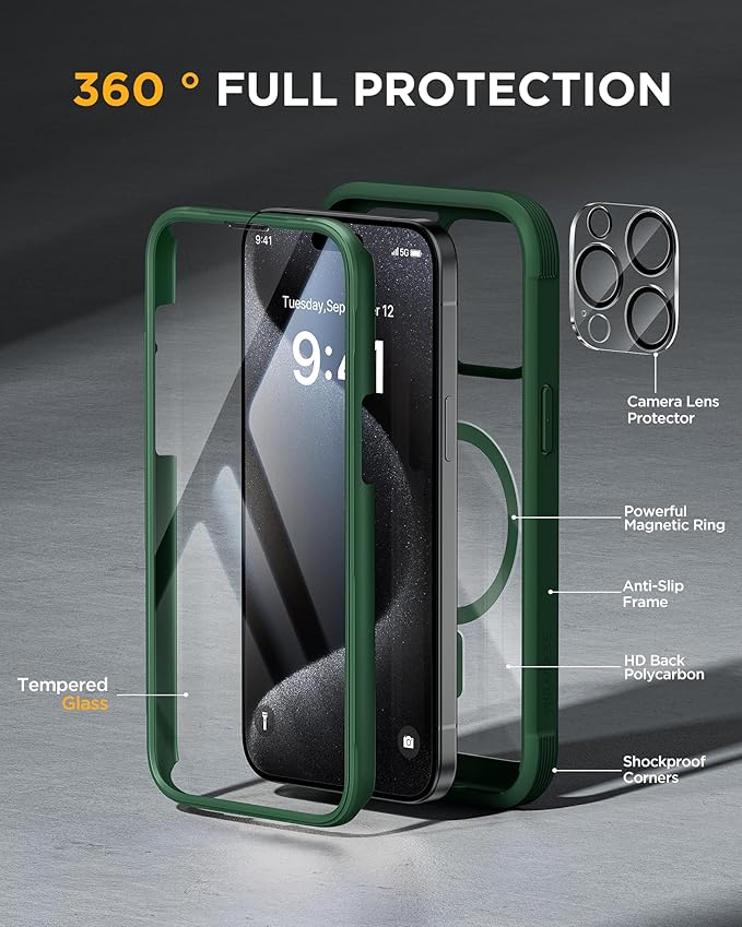 Miracase Magnetic for iPhone 12 Pro Max Case Full-Body Phone case - Image 2