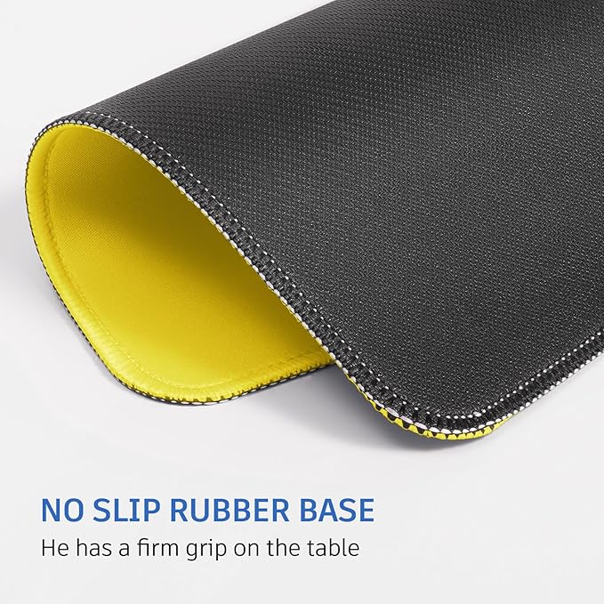 Yellow Mouse Pad, 10.2 x 8.2 inches, Non-Slip Waterproof Rubber - Image 5