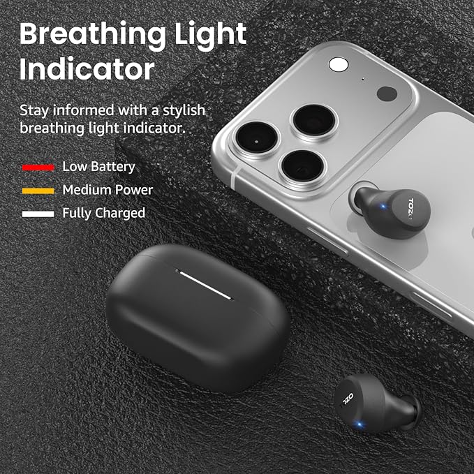 TOZO A1 Wireless Earbuds Bluetooth 5.3 Light Weight in Ear IPX5 Waterproof - Image 6
