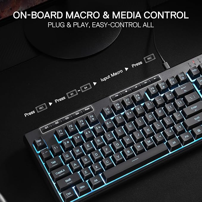 Redragon K516 Shiva TKL Wired RGB Membrane Gaming Keyboard, 87 Keys - Image 3