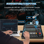 8 Channel Audio Mixer Sound Board Mixer 16 DSP Effect Audio Interfacer w/USB - Image 4