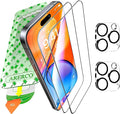 Full Edge Coverage 9H+ Glass 2 Pack+2 Camera lens cover by ARERCO