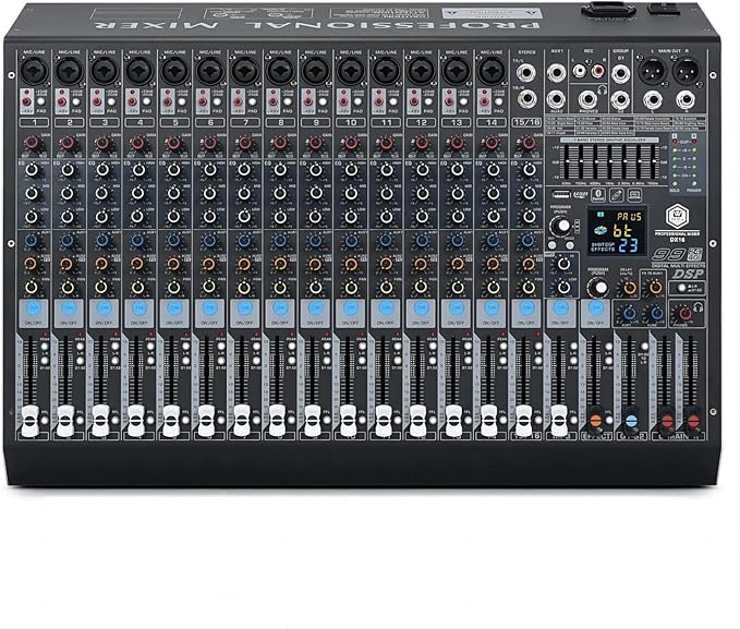 W IN-MIX DX16 Professional DJ Audio Mixer 16 Channel by WIN-Mix