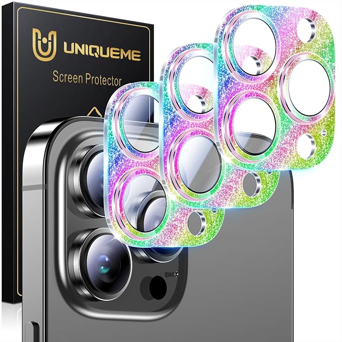 UniqueMe 3 Packs Compatible for iPhone 13 Pro Max/iPhone 13 Pro Camera Lens by UniqueMe